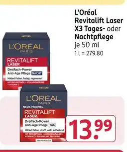 Rossmann L'oréal revitalift laser x3 tagespflege Angebot