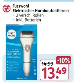 Rossmann Fusswohl elektrischer hornhautentferner Angebot