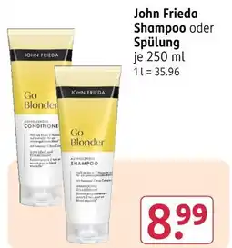 Rossmann John frieda shampoo Angebot