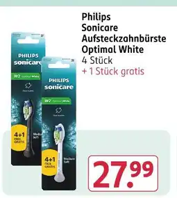 Rossmann Philips sonicare aufsteckzahnbürste optimal white Angebot