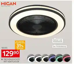 XXXLutz Mican deckenleuchte mit ventilator riko Angebot