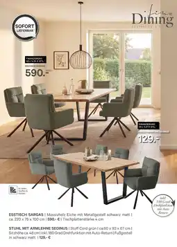 Kabs Polsterwelt Fine dining esstisch sargas Angebot