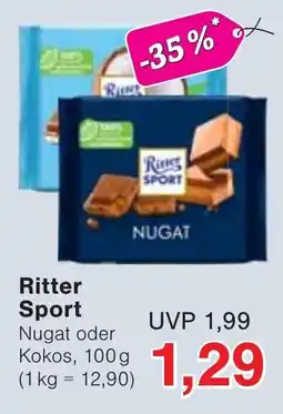 Jawoll Ritter Sport Nugat oder Kokos Angebot