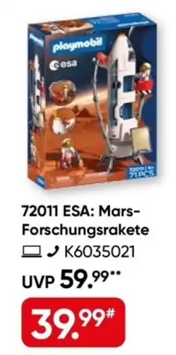 Galeria playmobil 72011 ESA Mars- Forschungsrakete Angebot
