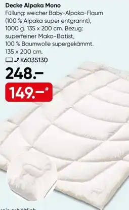 Galeria Decke Alpaka Mono Angebot