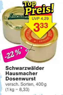Jawoll Schwarzwälder Hausmacher Dosenwurst Angebot