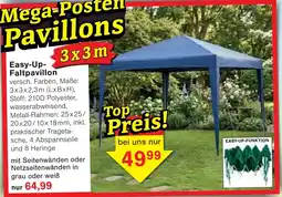 Jawoll Easy-Up- Faltpavillon Angebot