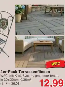 Jawoll 4er-Pack Terrassenfliesen Angebot