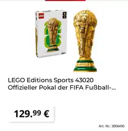 Saturn LEGO Editions Sports 43020 Offizieller Pokal der FIFA Fußball-... Angebot