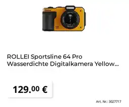 Saturn ROLLEI Sportsline 64 Pro Wasserdichte Digitalkamera Yellow... Angebot