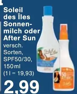Jawoll Soleil des Îles Sonnenmilch oder After Sun Angebot