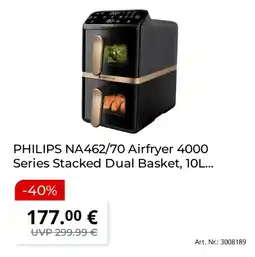 Saturn PHILIPS NA462/70 Airfryer 4000 Series Stacked Dual Basket, 10L... Angebot