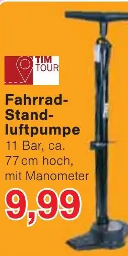 Jawoll TIM TOUR Fahrrad- Standluftpumpe Angebot