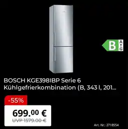Saturn BOSCH KGE398IBP Serie 6 Kühlgefrierkombination (B, 343 I, 201... Angebot