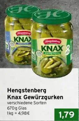 CAP Markt Hengstenberg Knax Gewürzgurken Angebot