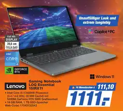 HEM Expert Lenovo Gaming Notebook LOQ Essential 15IRX11 Angebot