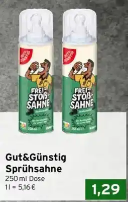 CAP Markt Gut&Günstig Sprühsahne Angebot
