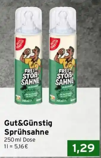 CAP Markt Gut&Günstig Sprühsahne Angebot