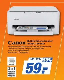 HEM Expert Canon Multifunktionsdrucker PIXMA TS6550i Angebot