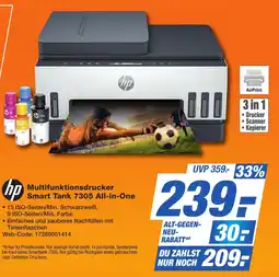HEM Expert hp Multifunktionsdrucker Smart Tank 7305 All-in-One Angebot
