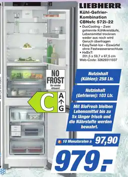 HEM Expert LIEBHERR Kühl-Gefrier- Kombination CBNsfc 572i-22 Angebot