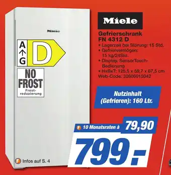 Miele Gefrierschrank FN 4312 D