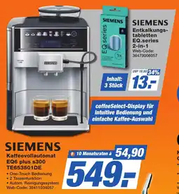 HEM Expert SIEMENS Kaffeevollautomat EQ6 plus s300 TE653501DE Angebot