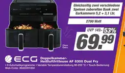 HEM Expert ECG Doppelkammer- Heißluftfritteuse AF 8300 Dual Fry Angebot