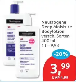 Budni Neutrogena Deep Moisture Bodylotion Angebot