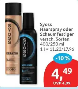 Budni Syoss Haarspray oder Schaumfestiger Angebot