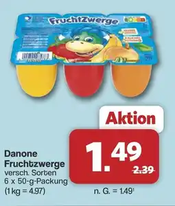 Famila Nord West Danone Fruchtzwerge versch. Sorten 6 x 50-g-Packung (1 kg = 4.97) Angebot