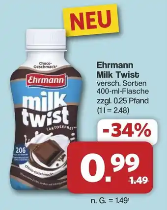 Famila Nord West Ehrmann Milk Twist Angebot