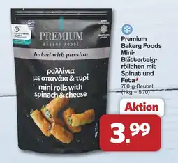 Famila Nord West Premium Bakery Foods Mini- Blätterteigröllchen mit Spinat und Feta Angebot