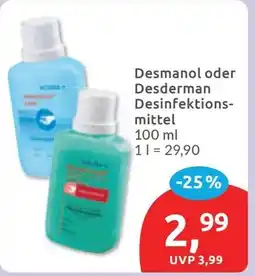 Budni Desmanol oder Desderman Desinfektionsmittel Angebot