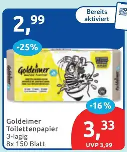 Budni Goldeimer Toilettenpapier Angebot