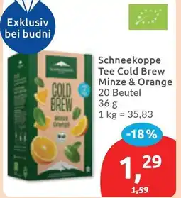 Budni Schneekoppe Tee Cold Brew Minze & Orange Angebot