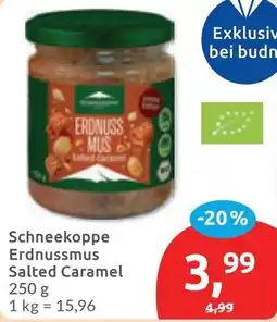 Budni Schneekoppe Erdnussmus Salted Caramel Angebot