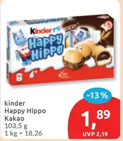 Budni kinder Happy Hippo Kakao Angebot