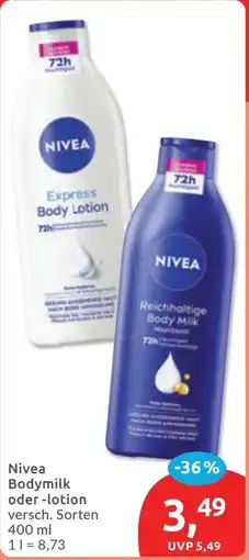 Budni Nivea Bodymilk oder -lotion Angebot