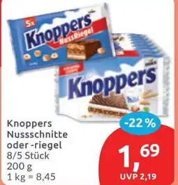Budni Knoppers Nussschnitte oder -riegel Angebot