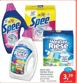 Budni Spee oder Weißer Riese Waschmittel Angebot