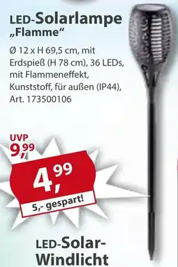 Sonderpreis Baumarkt LED-Solarlampe ,,Flamme" Angebot