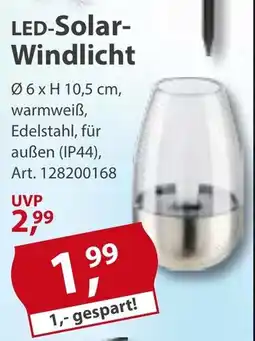 Sonderpreis Baumarkt LED-Solar- Windlicht Angebot