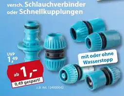 Sonderpreis Baumarkt versch. Schlauchverbinder oder Schnellkupplungen Angebot