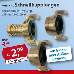 Sonderpreis Baumarkt versch. Schnellkupplungen Angebot