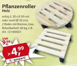 Sonderpreis Baumarkt Pflanzenroller Holz Angebot