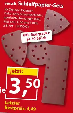 Sonderpreis Baumarkt versch. Schleifpapier-Sets Angebot