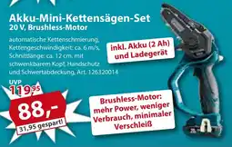 Sonderpreis Baumarkt GERMANIA Akku-Mini-Kettensägen-Set 20 V, Brushless-Motor Angebot