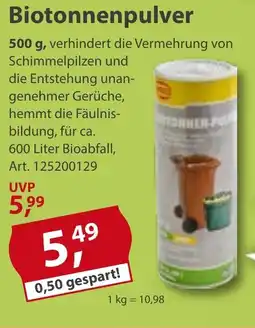 Sonderpreis Baumarkt Weco Biotonnenpulver Angebot