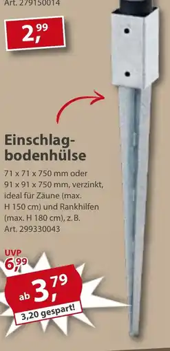 Sonderpreis Baumarkt Einschlagbodenhülse Angebot